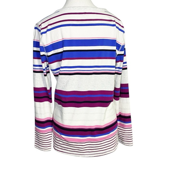 Talbots Multicolor Striped Long Sleeve Top - Picture 2 of 12